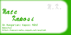mate kaposi business card