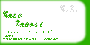 mate kaposi business card